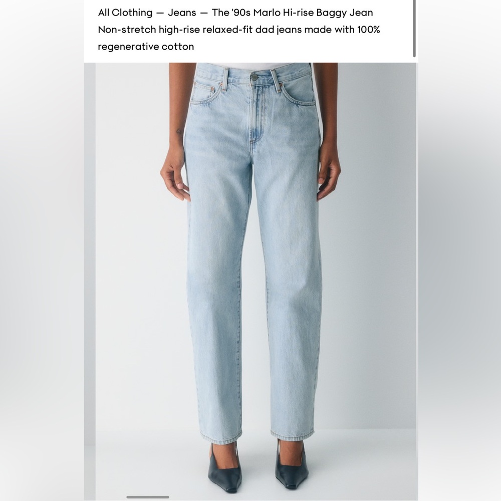 Denim Forum Aritzia 90’s Marlo High Rise Baggy jeans 29